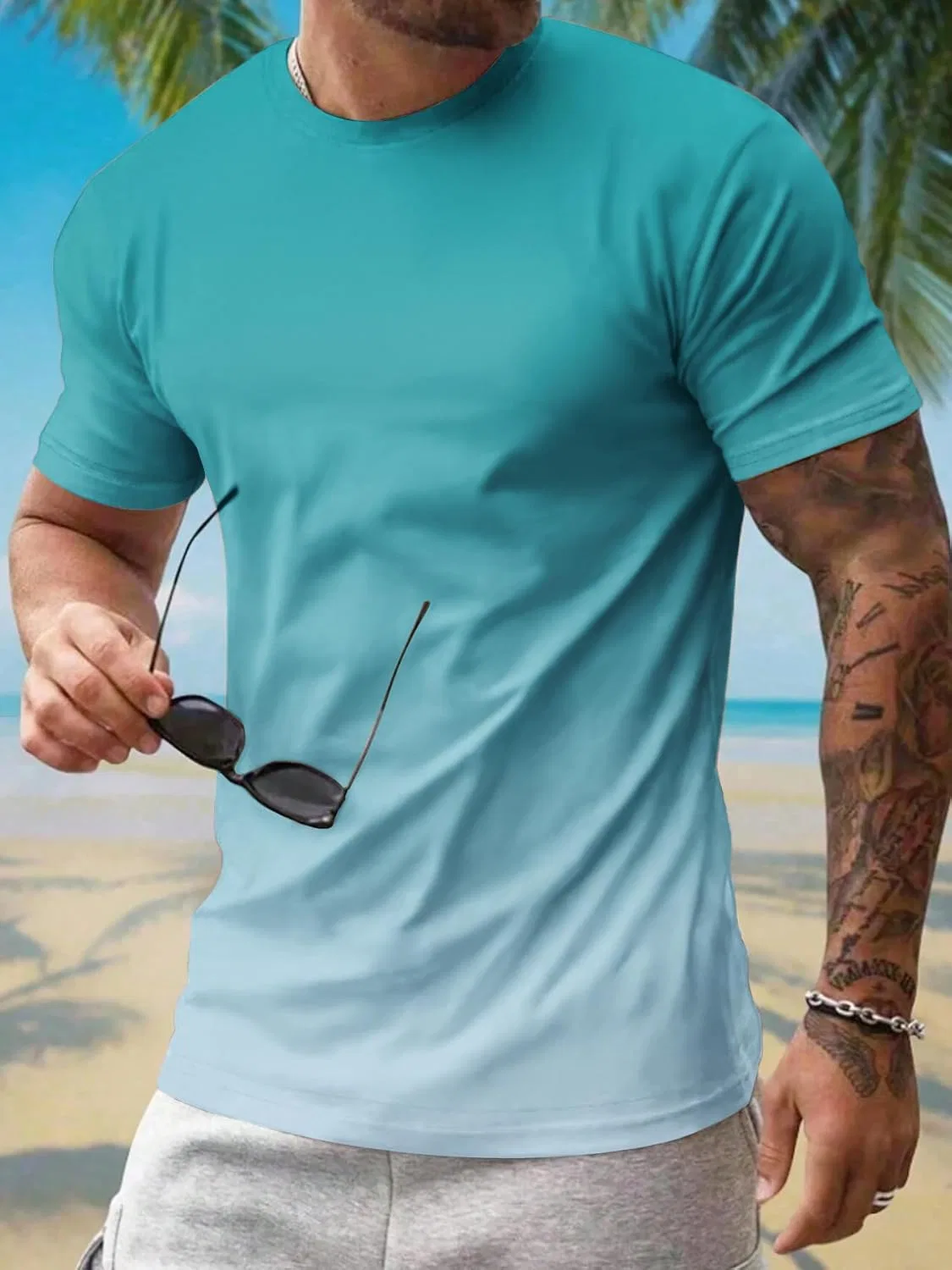 Мужская футболка с градиентом Men's Gradient T-shirt, Gradient Color3 — фото 3