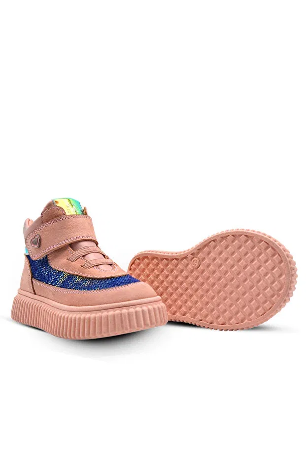 Детские ботинки для девочек с пайетками Liena Kids A More, Powder — фото 3