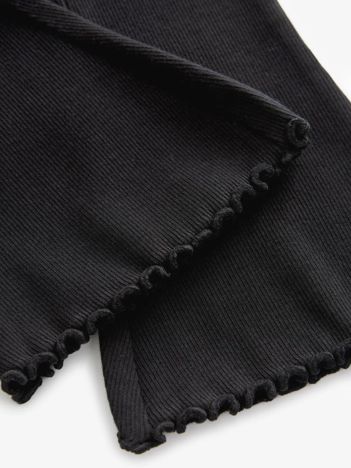 Леггинсы расклешенные Black Rib Flare Leggings Next, черный — фото 3
