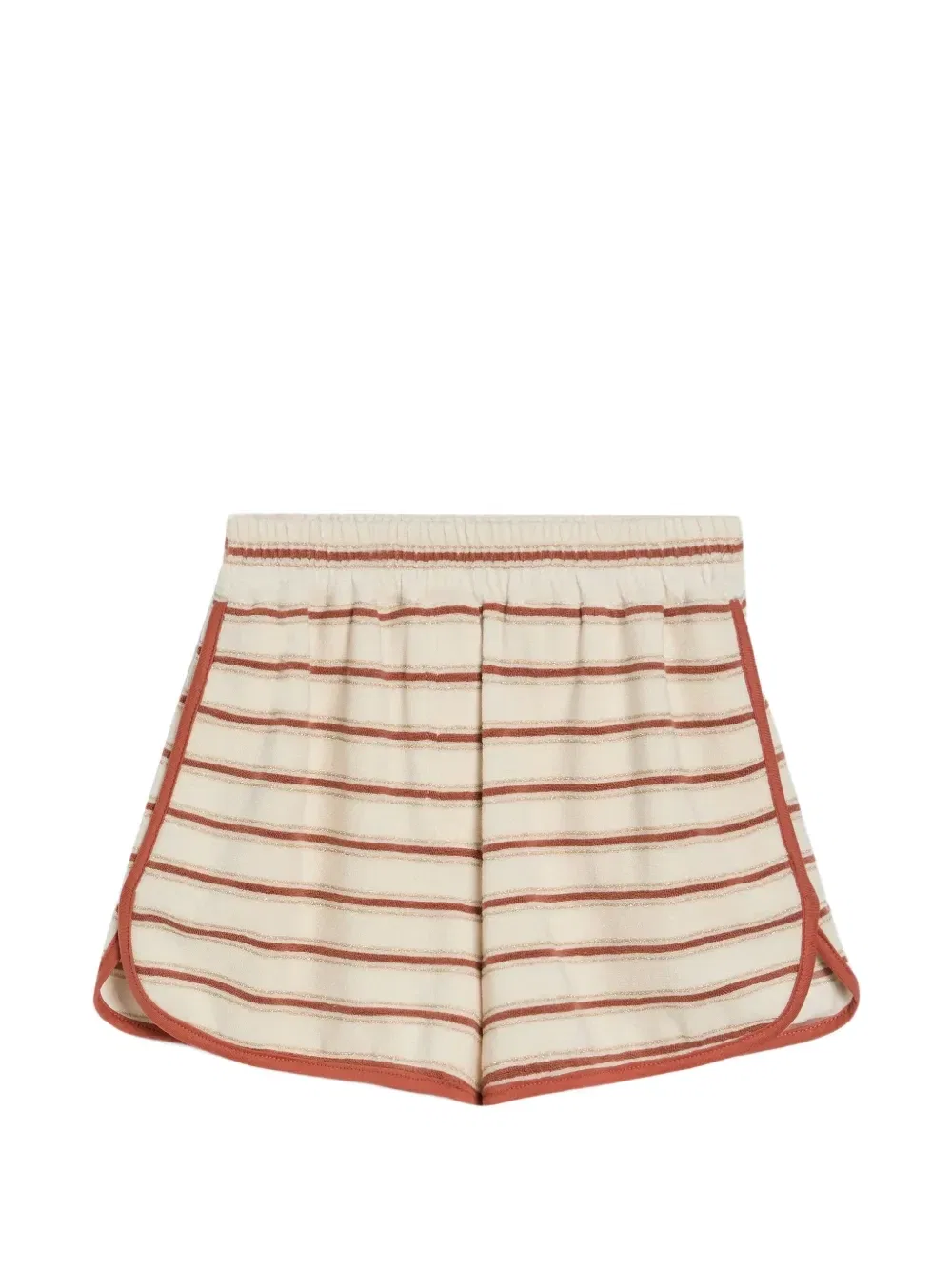 Спортивные шорты из джерси с блестками Brunello Cucinelli Kids, бежевый
