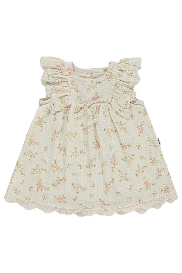 Детское платье для девочек хлопковое с принтом Civil Baby, Nude Color
