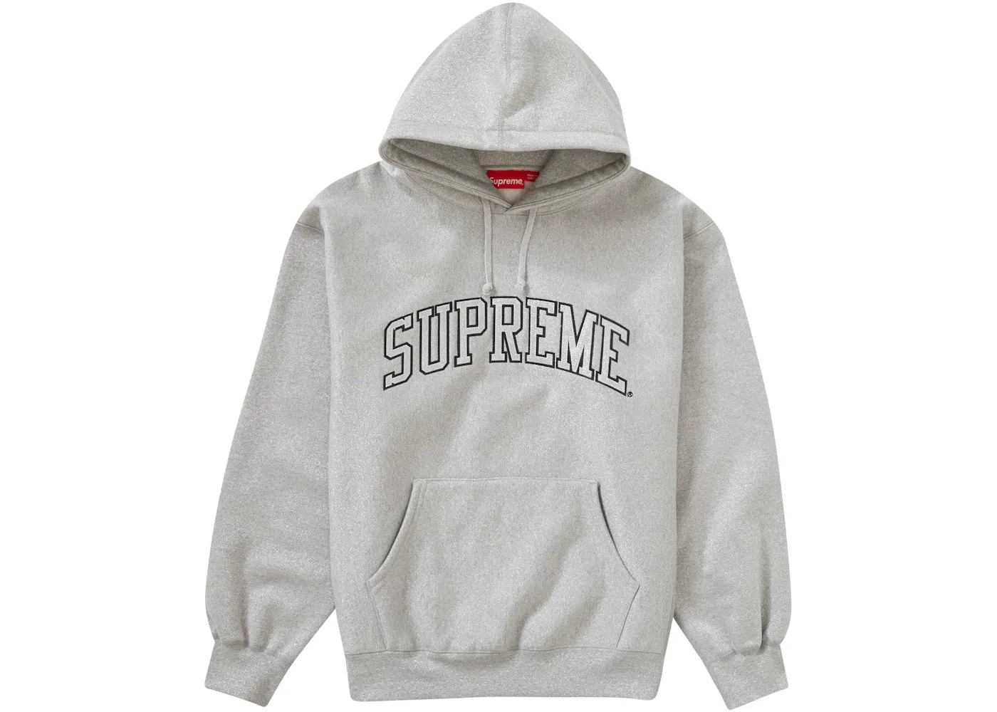 Мужская худи с металлическим принтом Supreme Sweatshirt (SS23), Heather Grey