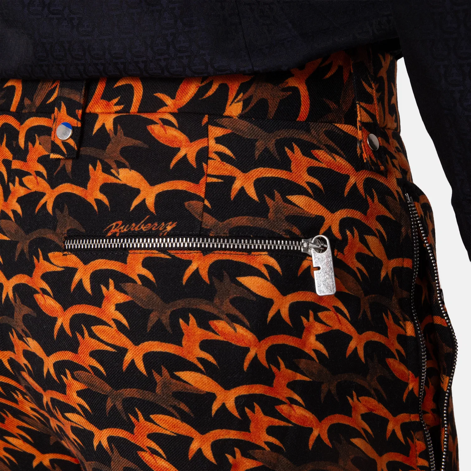 Брюки классические из шерсти с принтом Fox Pattern Burberry, Black Ip Pattern — фото 3