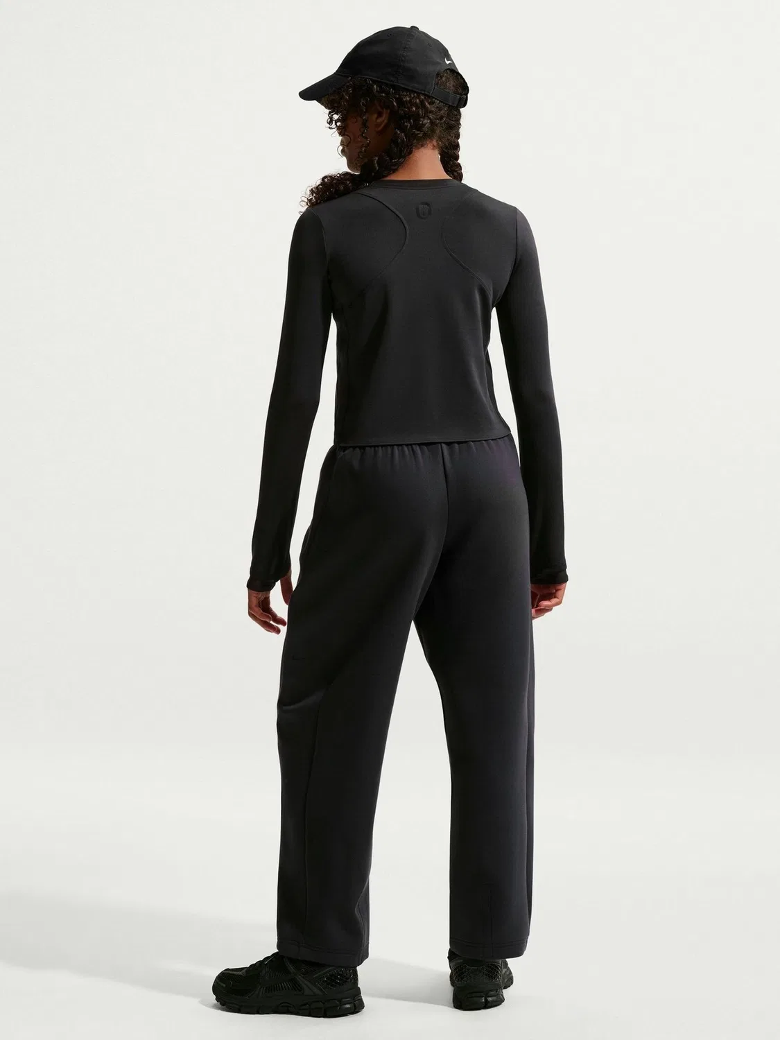 Футболка с длинным рукавом Dri-FIT Knit Nike, черный — фото 2