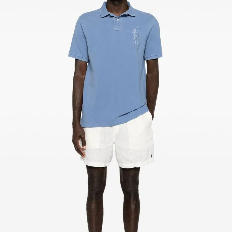 Мужские шорты с принтом Logo Patch Drawstring Polo Ralph Lauren — фото 4
