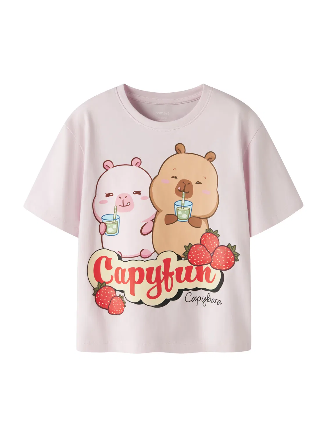 Футболка 'NKFAbbi Capybara' Name It, Rose