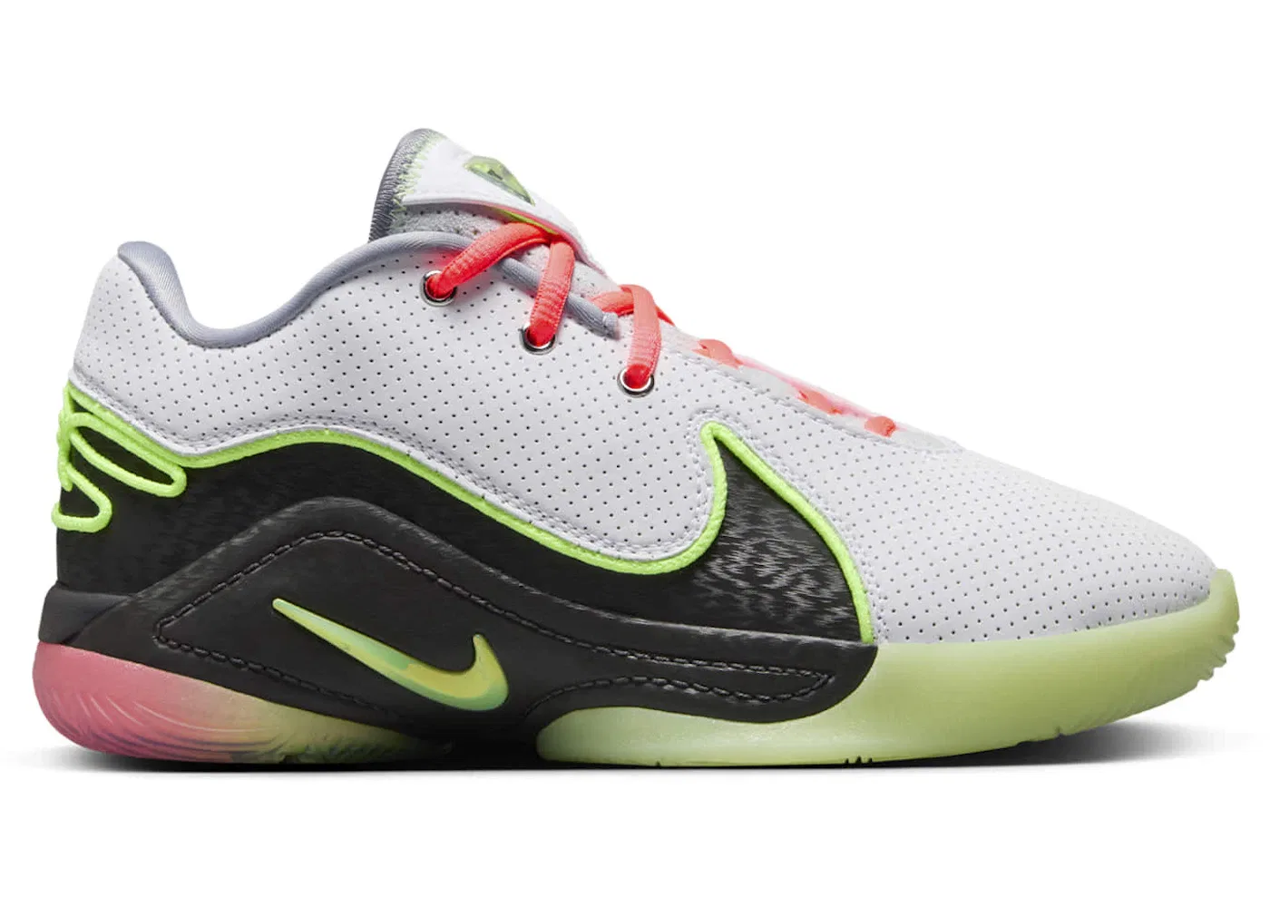 Детские кроссовки для мальчиков LeBron 22 Nike, White/Medium Ash/Barely Volt/Hot Lava