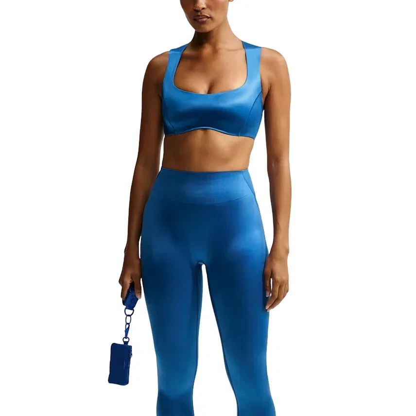 Бюстгальтер SKIMS Satin Shine Open-Scoop Bra 'Cobalt' Nike, Cobalt — фото 4