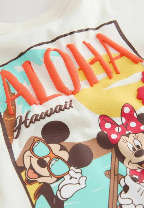 Комплект из футболки и брюк с принтом Minnie mouse set, Next, Ecru White Beach, экрю — фото 3