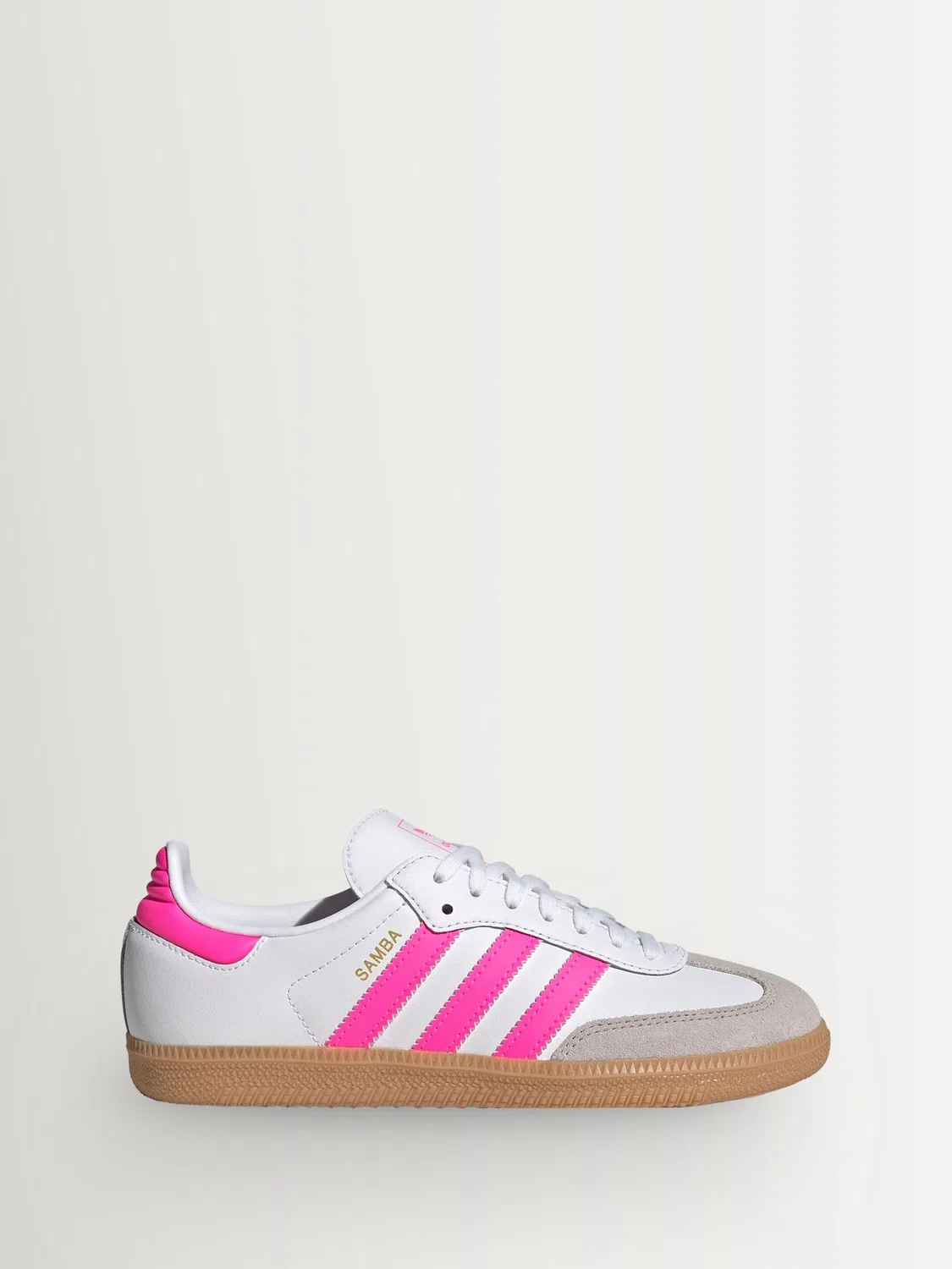 Кроссовки Samba OG Junior, adidas Originals, белый/розовый