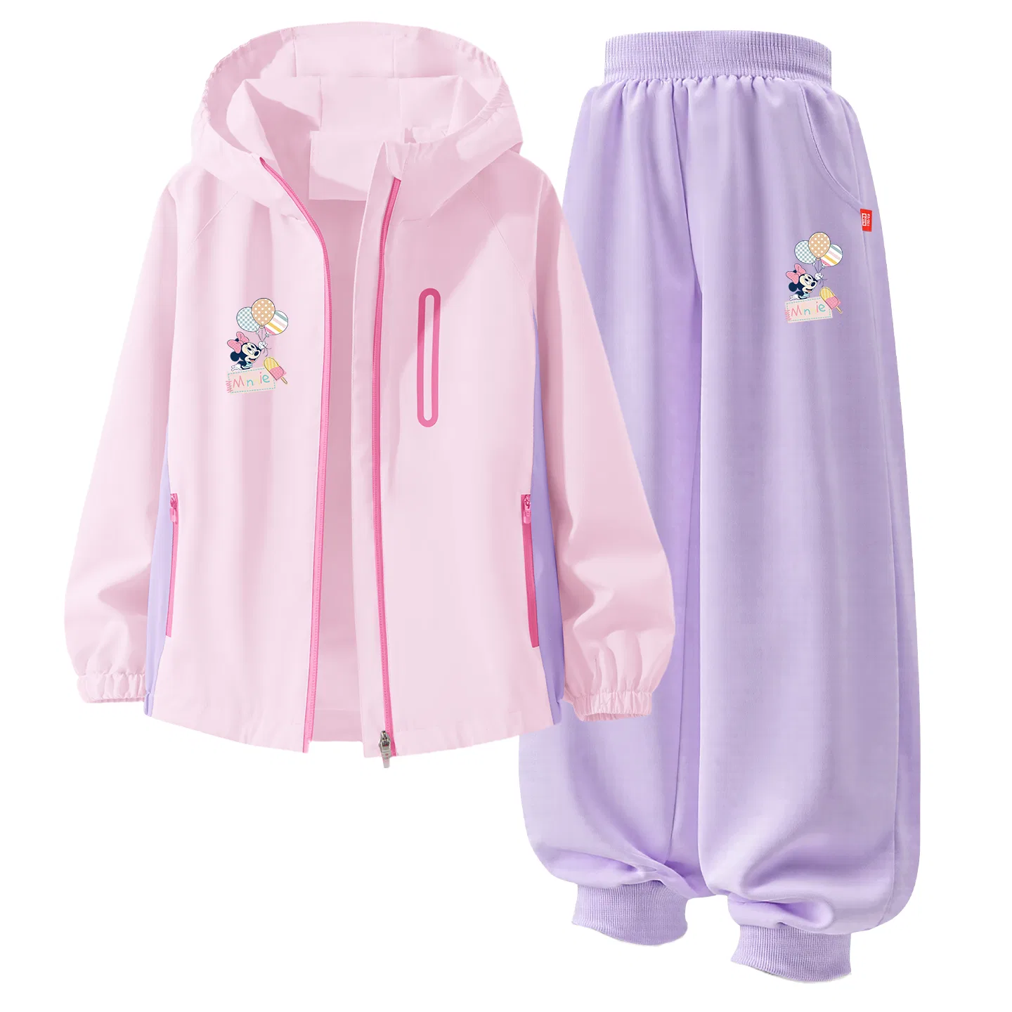Детский спортивный костюм с капюшоном Silicone Balloons, Disney, Light Baby Pink/Taro Purple