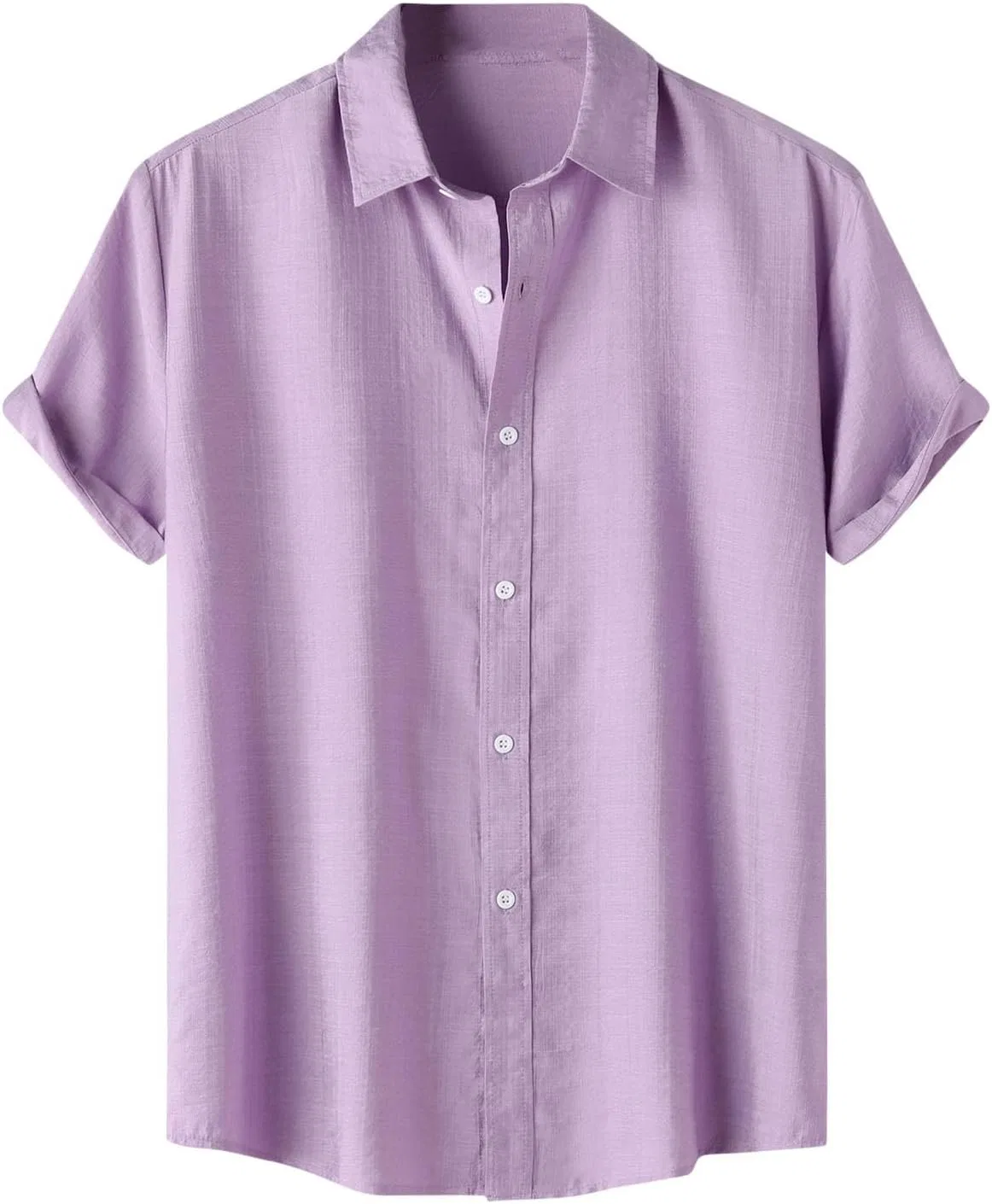 Мужская рубашка с коротким рукавом из текстурированного хлопка, Purple
