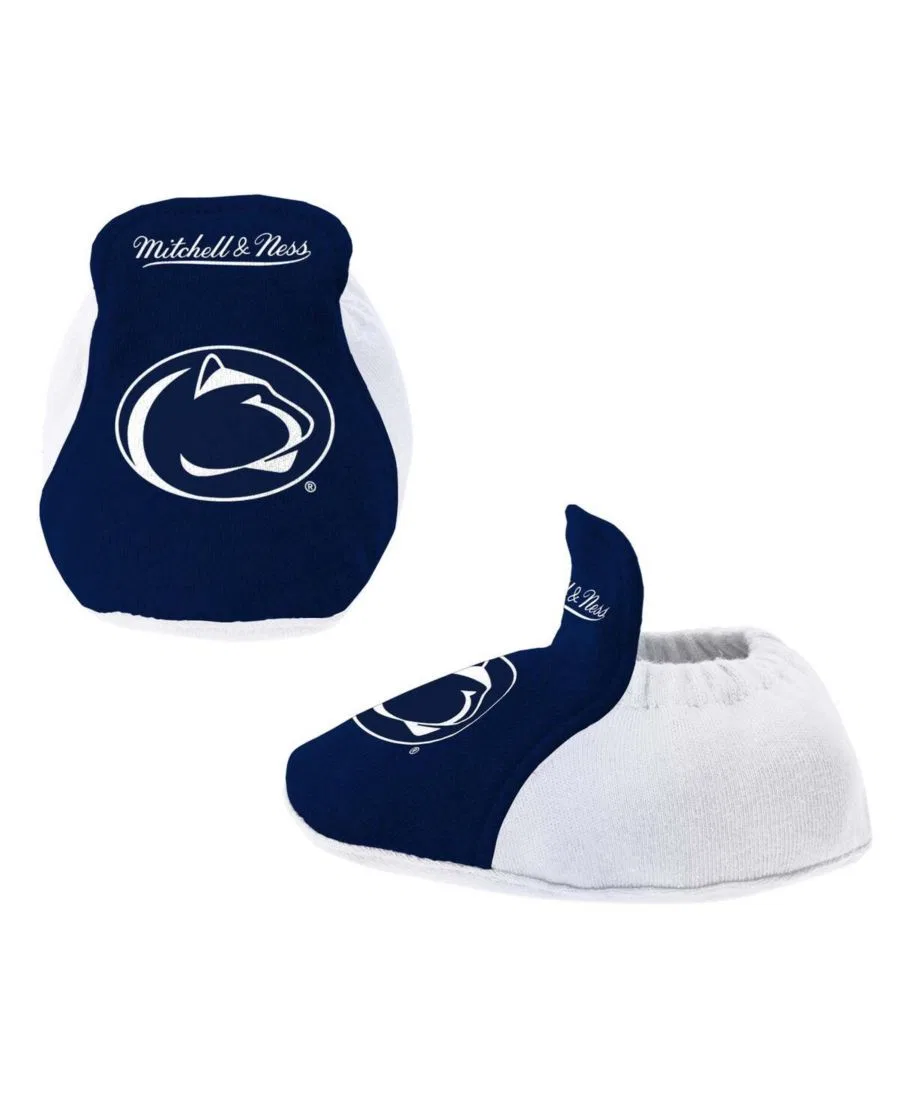 Комплект из 3 предметов: боди, слюнявчик и пинетки Penn State Nittany Lions Mitchell & Ness, White — фото 2