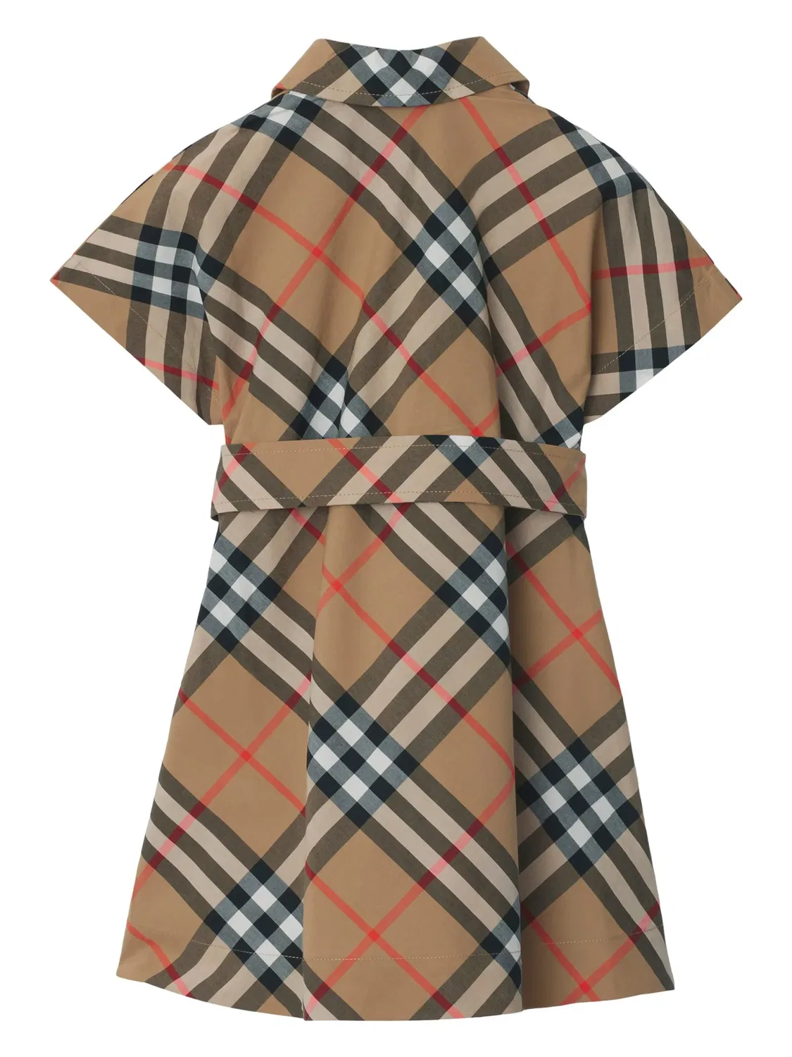 Рубашечное платье в клетку Burberry, коричневый — фото 3