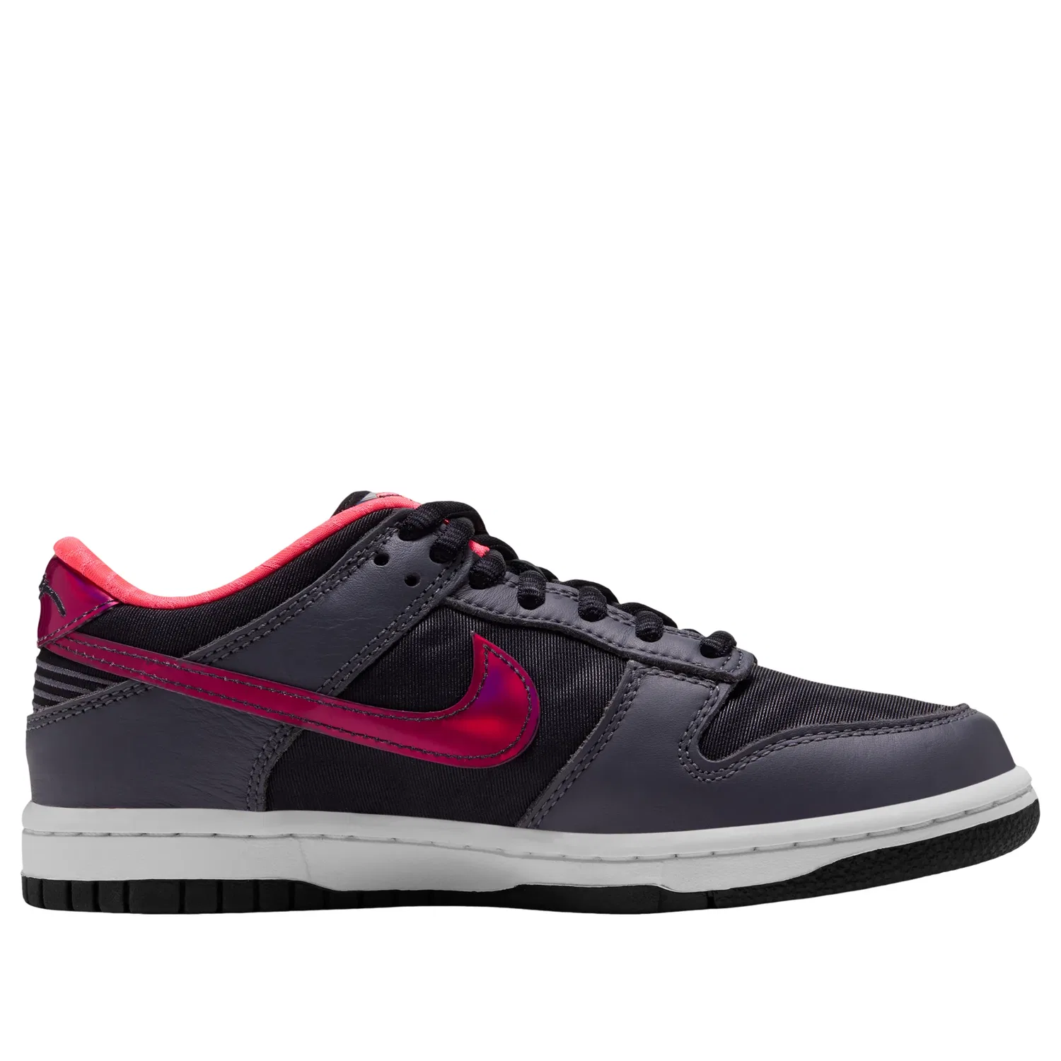 Детские кроссовки с текстильным верхом Dunk Low Protro 'Black Hot Punch' Nike, Black/Hot Punch/Multi-Color — фото 2