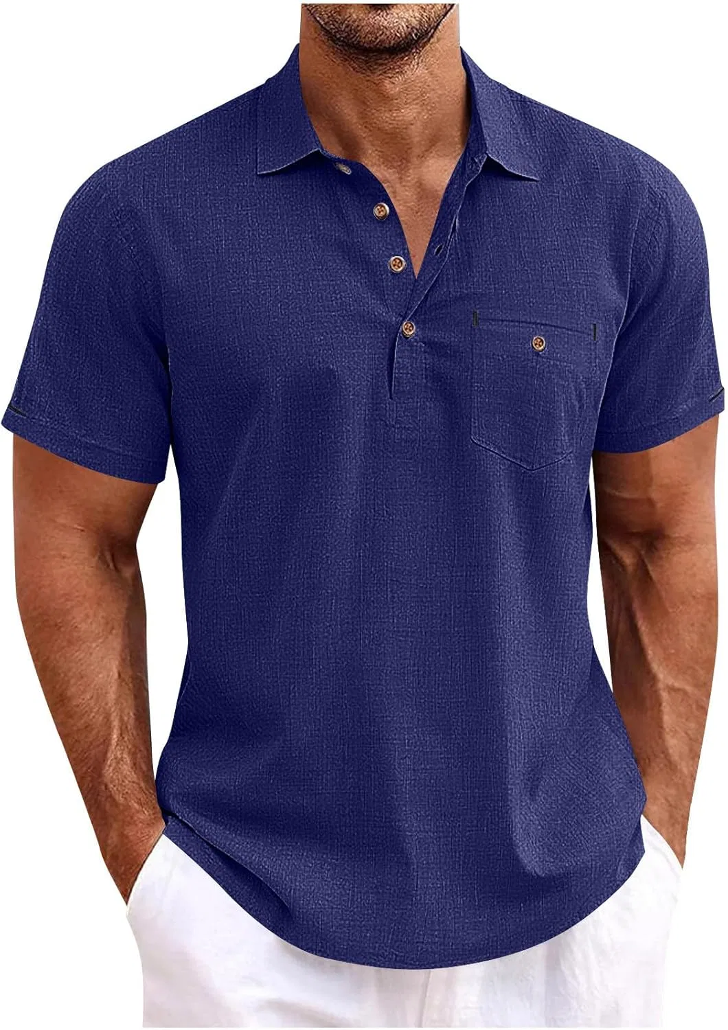 Мужская футболка поло с карманом Regular Fit, Dark Blue