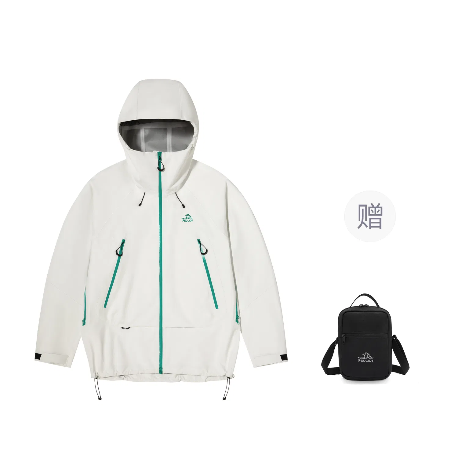 Детская ветровка непромокаемая PELLIOT, Light Cloud White+Giveaway