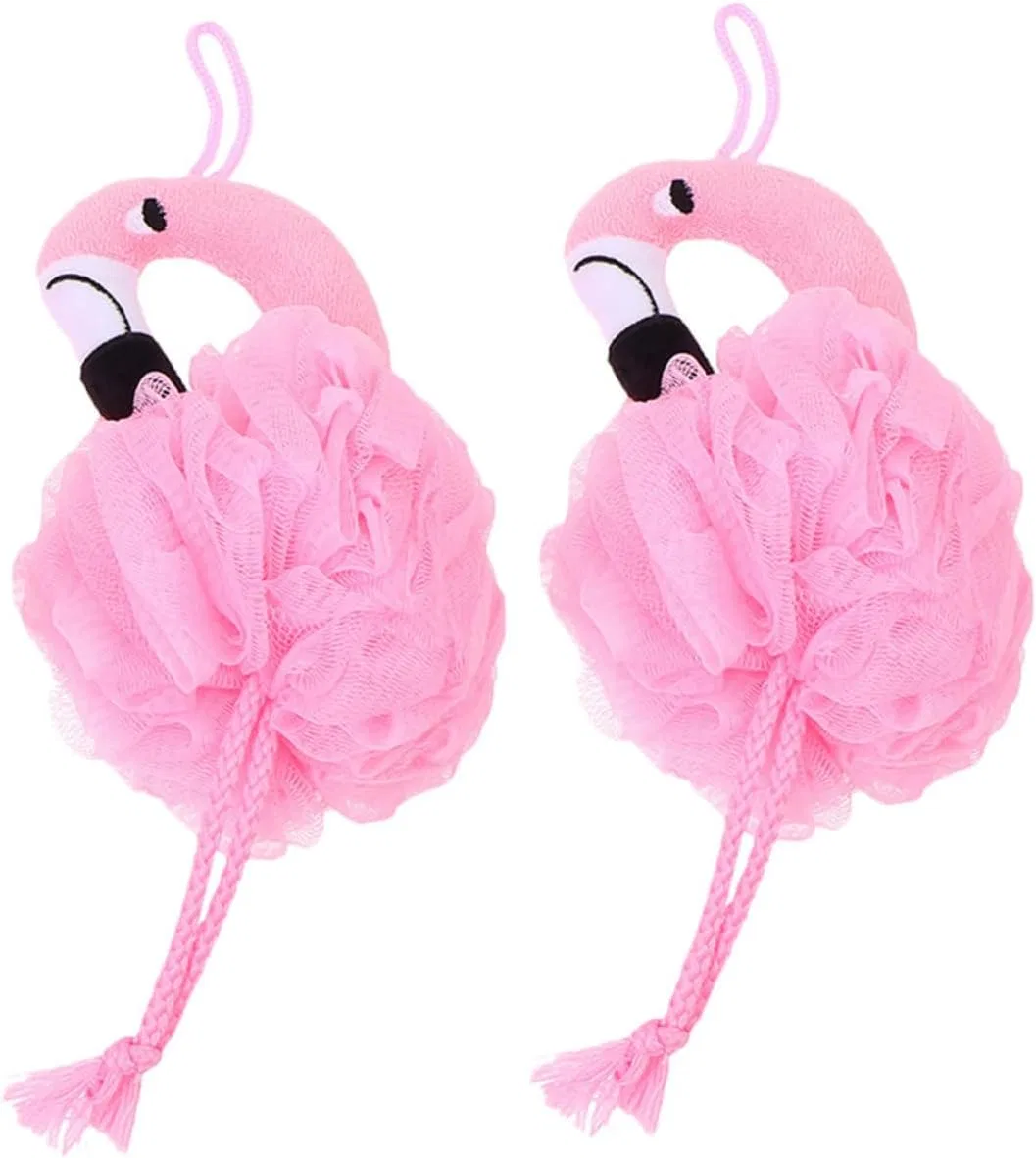 Мочалка для душа Flamingo, 6 шт, розовый, Healeved — фото 4