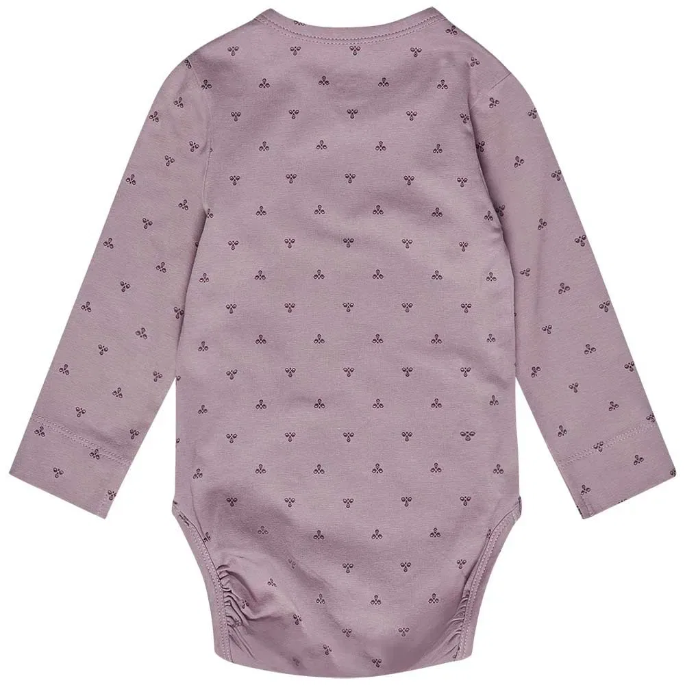 Боди с длинным рукавом Mini Bee AOP Hummel, фиолетовый — фото 2