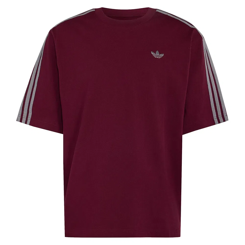 Футболка оверсайз с тремя полосками Adicolor Adidas Originals, фиолетовый — фото 3