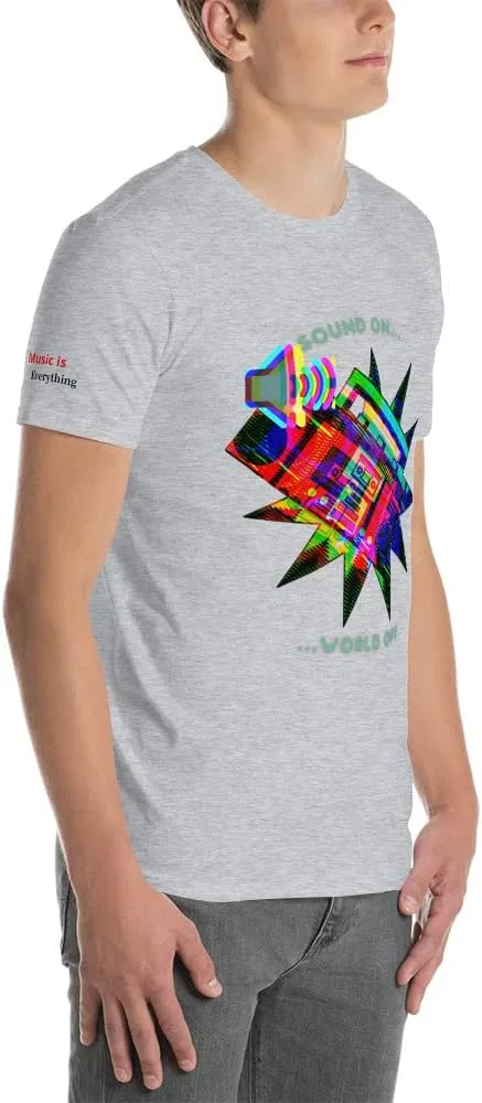 Мужская футболка с графическим дизайном 64000 Unisex Softstyle, Sport Grey — фото 3