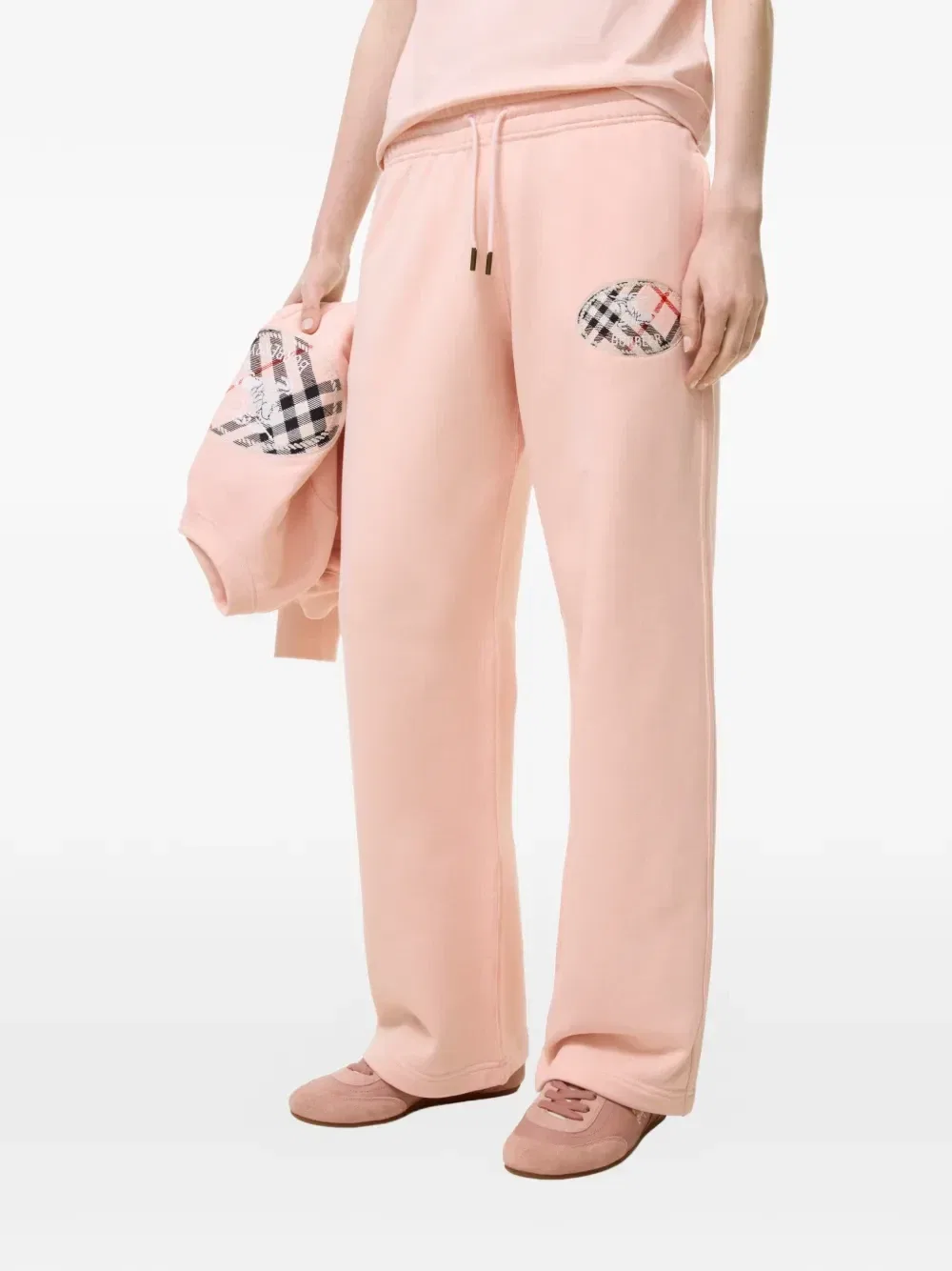 Спортивные брюки с принтом Check Knight Burberry, розовый — фото 2