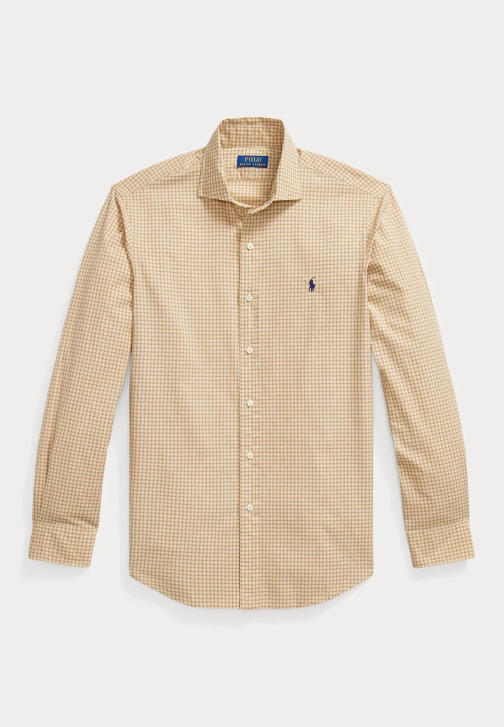 Рубашка из клетчатого поплина, сшитая на заказ Polo Ralph Lauren, Classic Camel — фото 4
