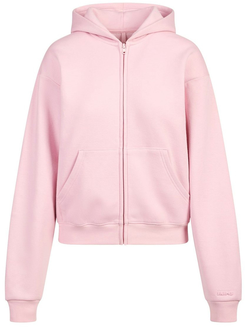 

Толстовка Skims Cotton Fleece Classic Zip Up, розовый