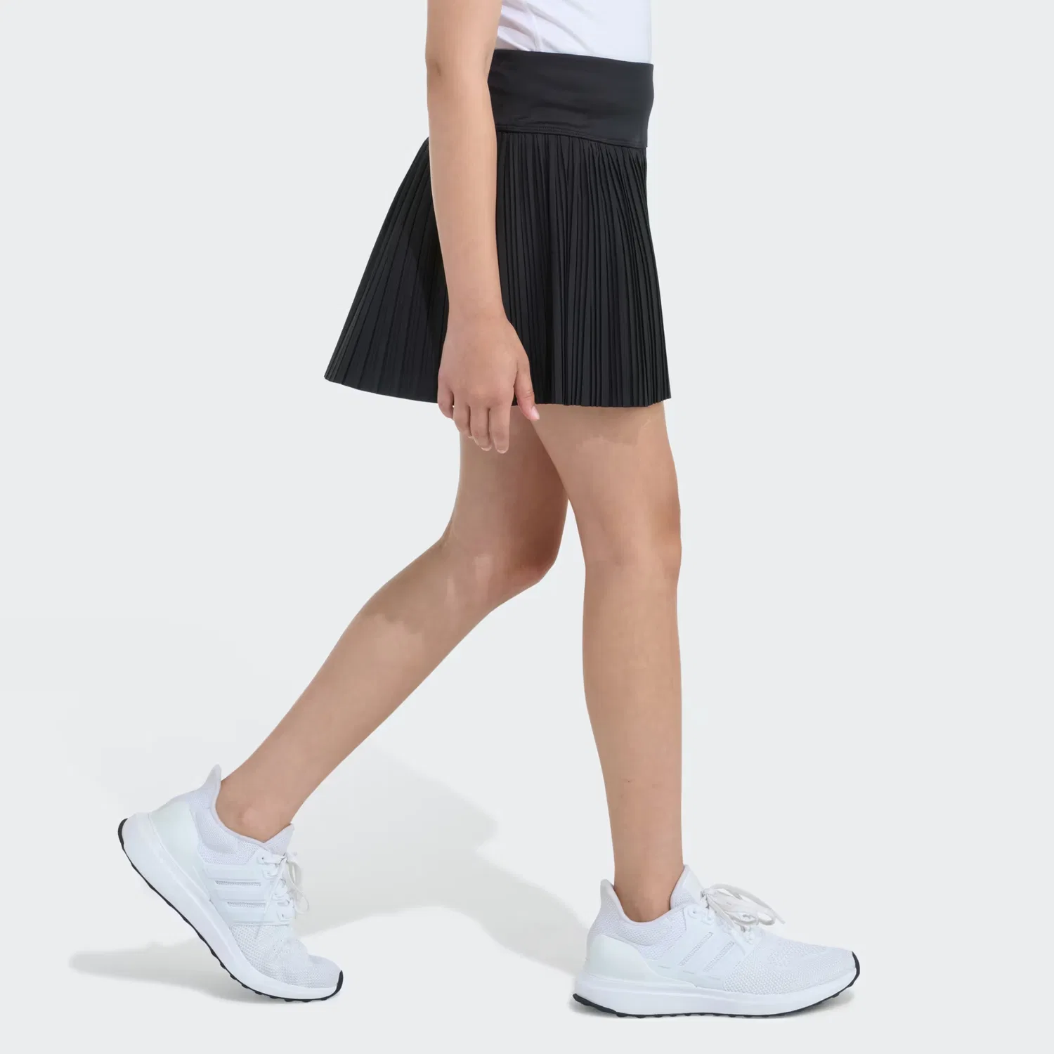 Детская юбка-шорты в складку с внутренними велошортами Adidas Sportswear, черный — фото 2