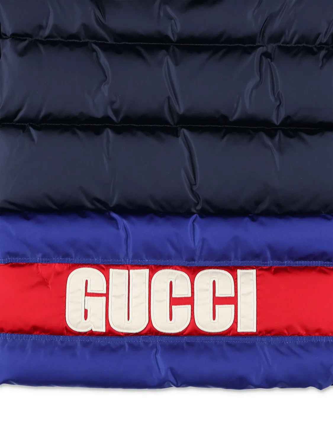 Пуховик с логотипом Gucci Kids, синий — фото 3