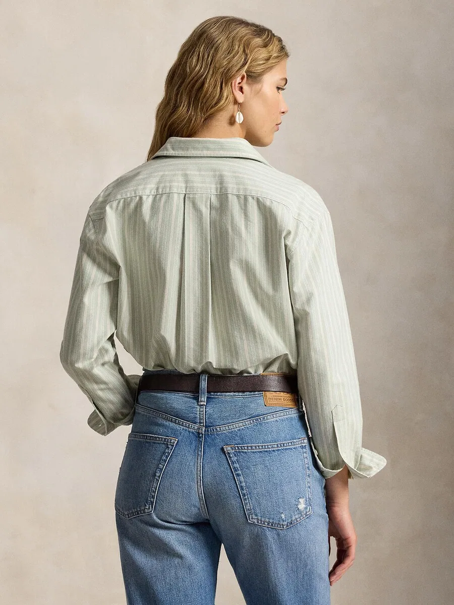 Блузка Polo Ralph Lauren пастельно-зеленого цвета — фото 3