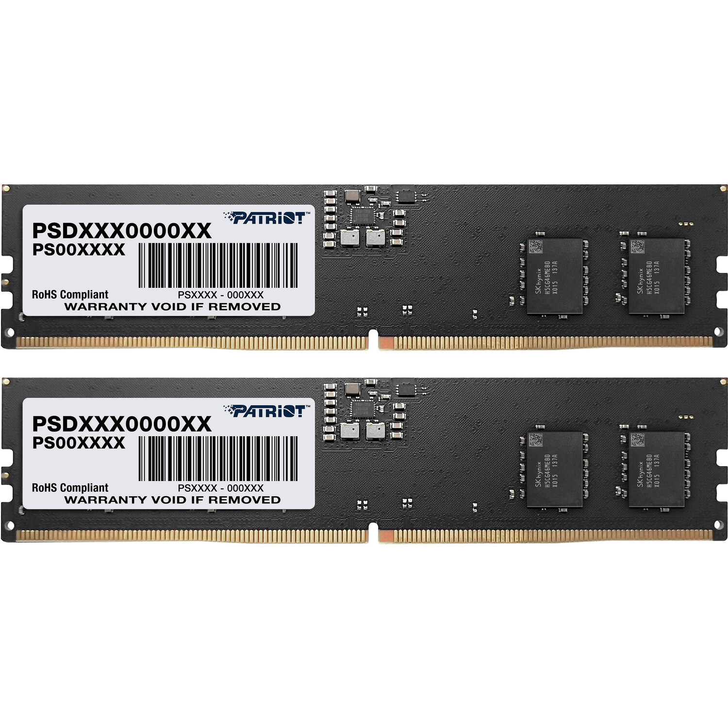 

Модуль памяти Patriot Signature Line 16 Гб (2x8ГБ), 5600 МГц, DDR5, PSD516G5600K, черный