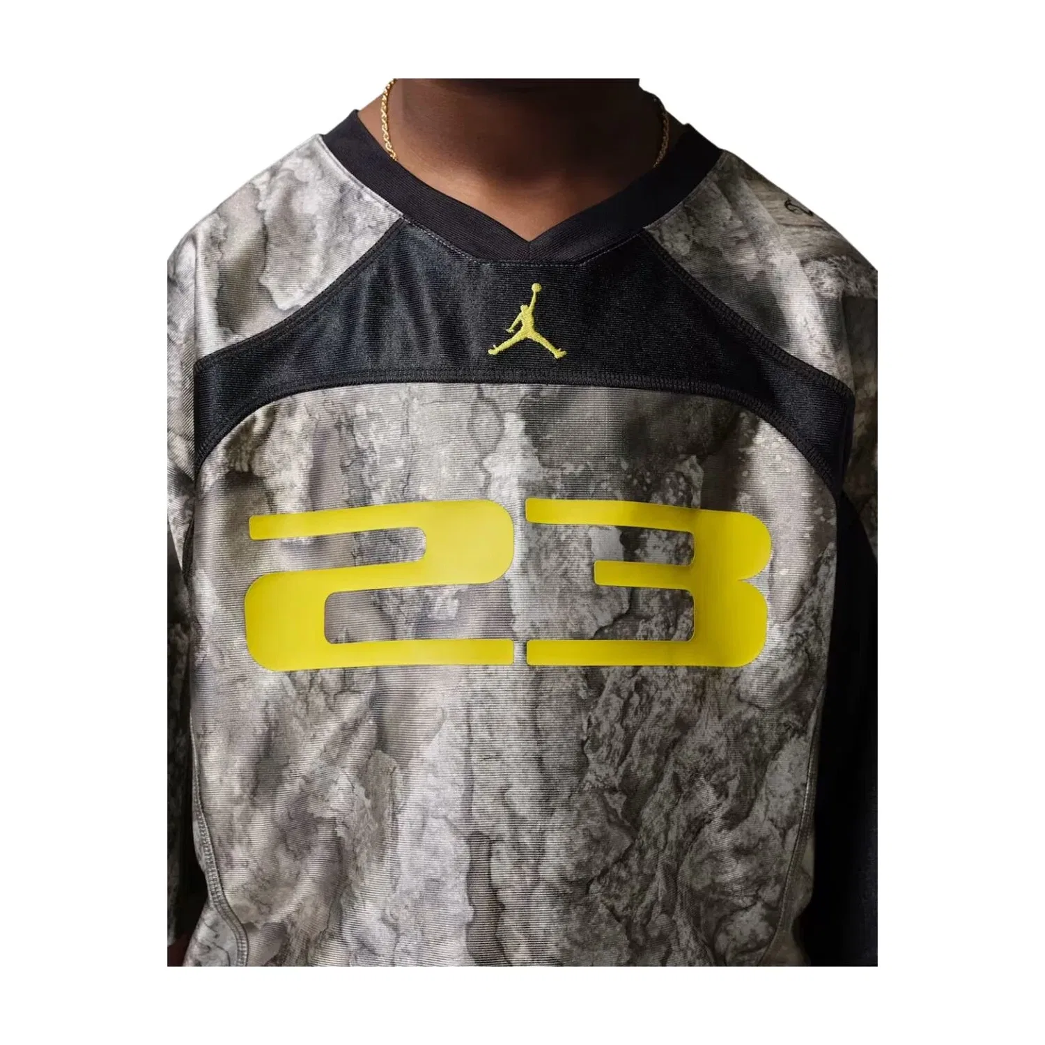 Детская футболка с принтом Air Jordan Brooklyn Realtree, серебристый — фото 2