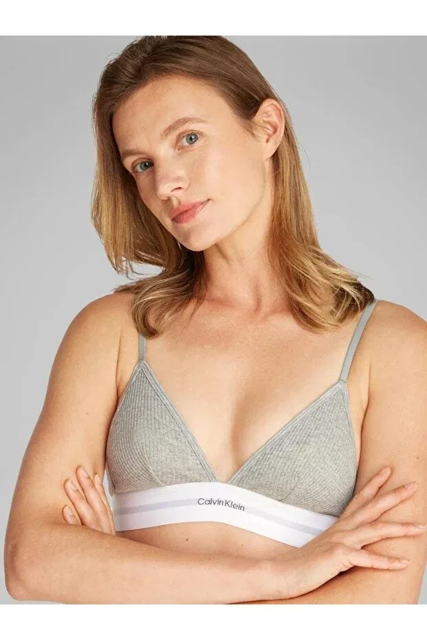 Женский бюстгальтер-треугольник без поролона Calvin Klein, Gray — фото 3
