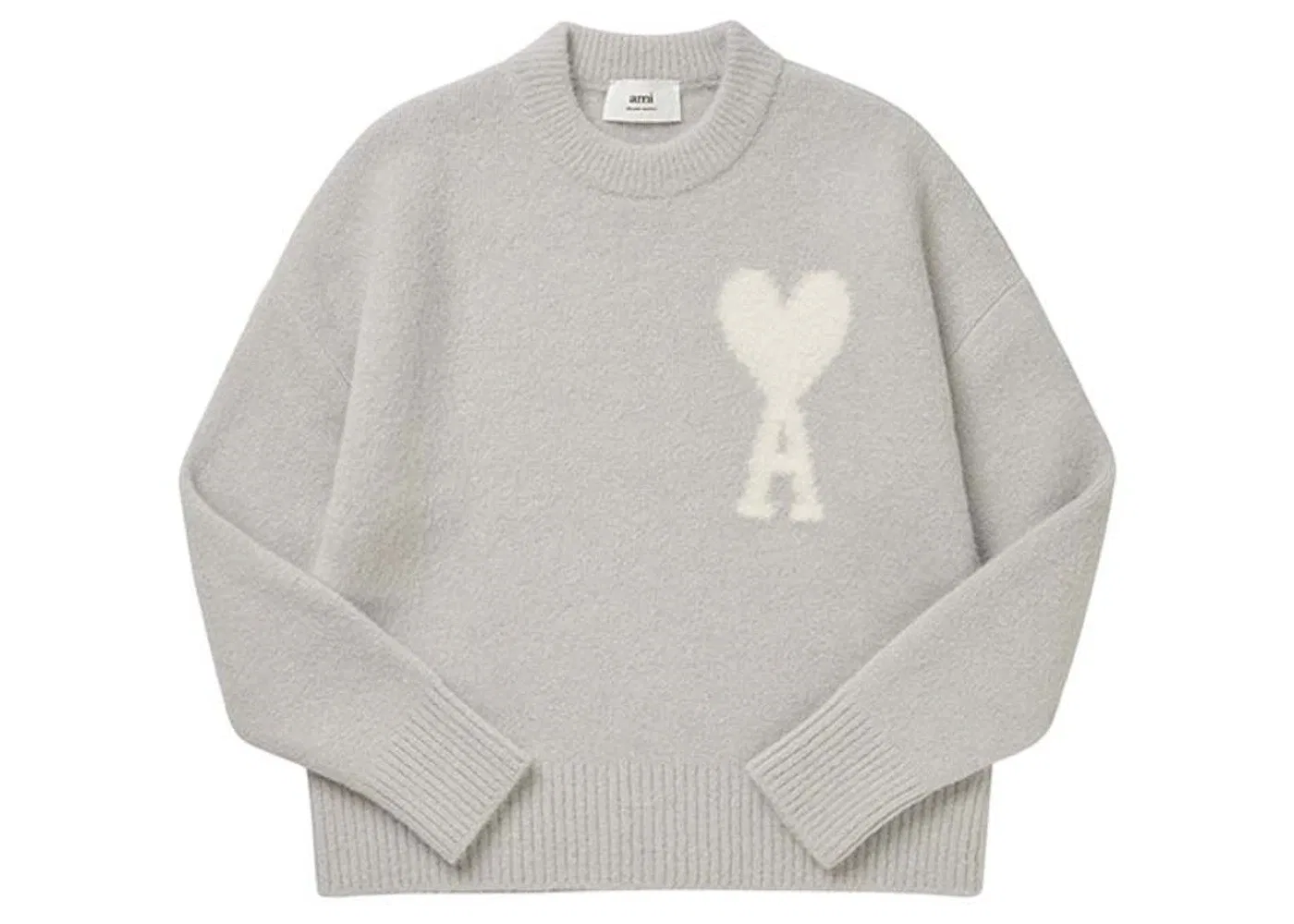 Мужской свитер с принтом Ami Paris de Coeur Cloudy Wool Sweater Ami Paris, Earl Grey/Ivory