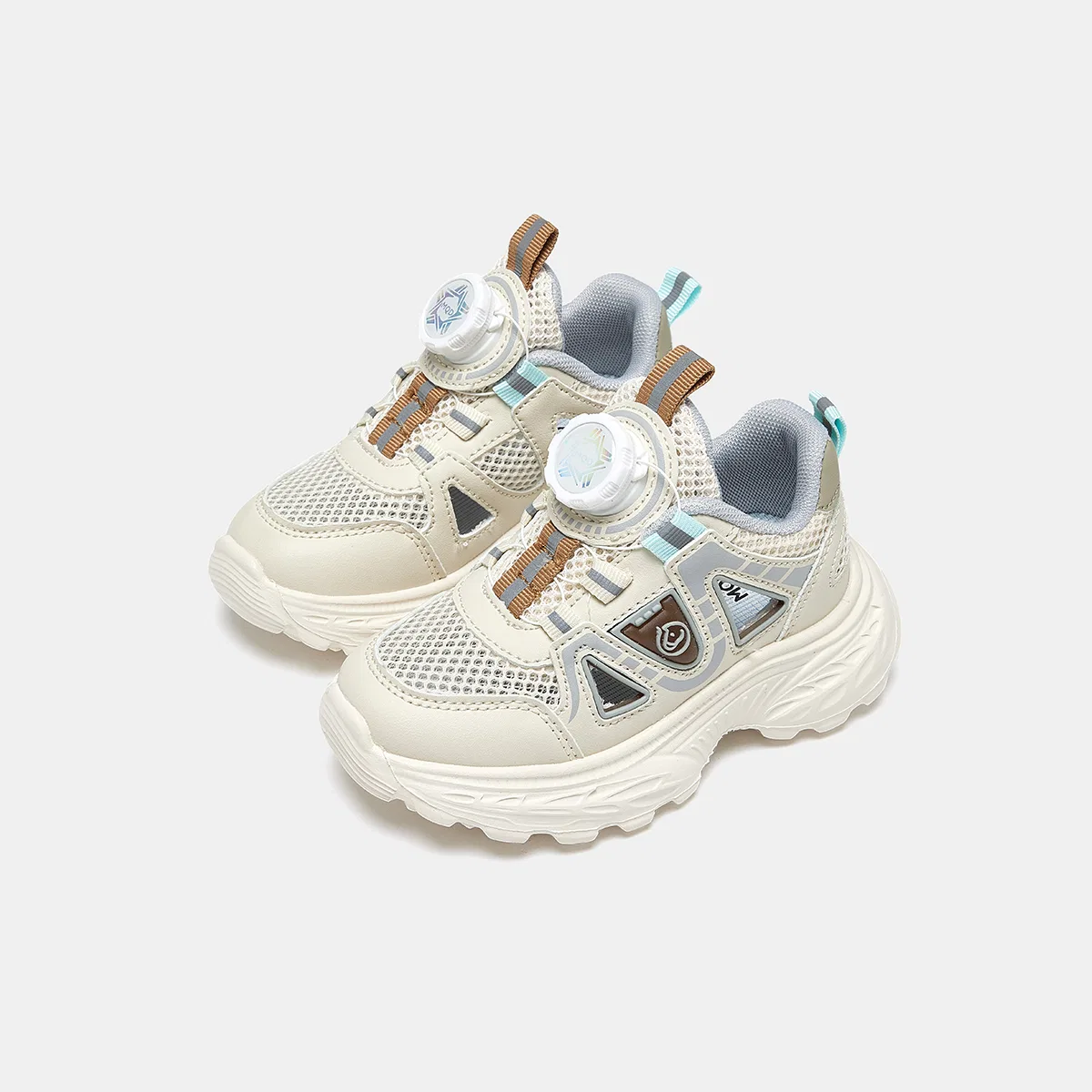 Детские кроссовки с дышащим верхом MQD, Beige Gray — фото 3