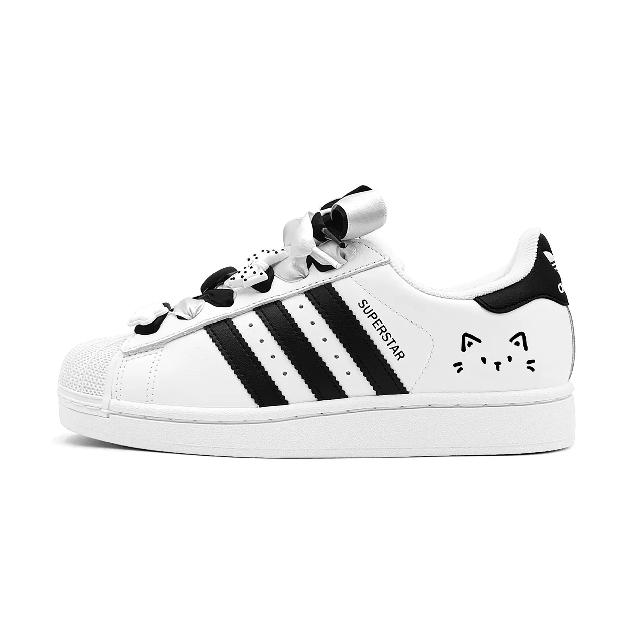 Детские кроссовки для скейтбординга Superstar 2 Adidas Originals, Black White — фото 3
