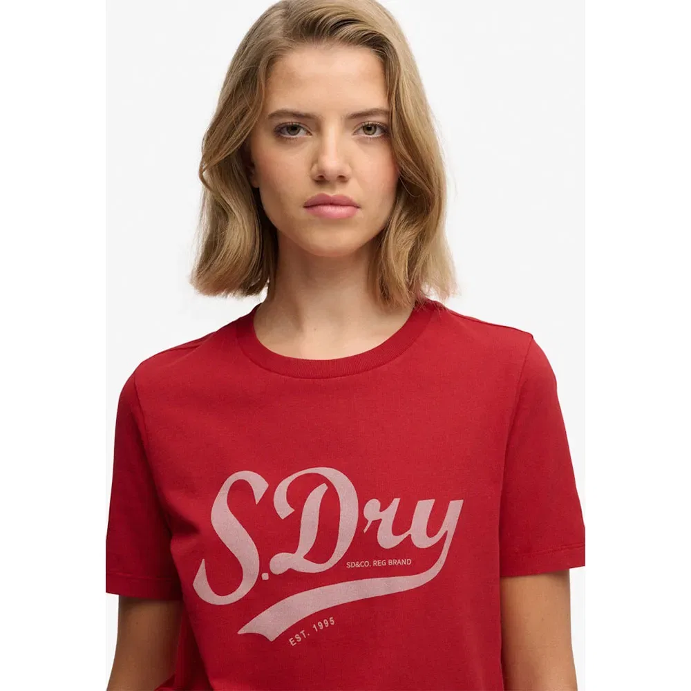 Футболка с коротким рукавом Varsity Script Superdry, красный — фото 4