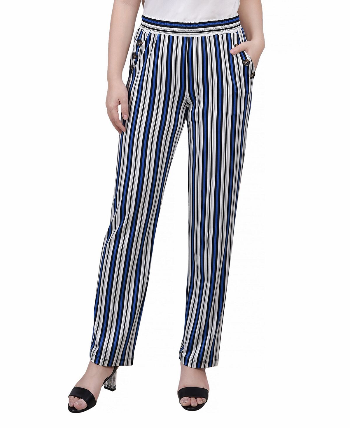 

Брюки petite без застежки с широкой талией NY Collection, мульти, Серый, Брюки petite без застежки с широкой талией NY Collection, мульти