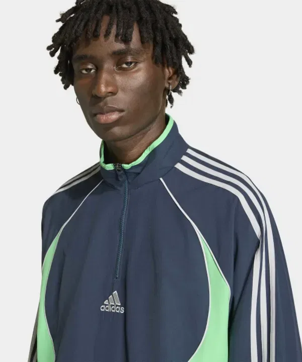 Свитшот с полузастежкой-молнией Teamgeist, Half Zip Adidas, Aura Ink — фото 3
