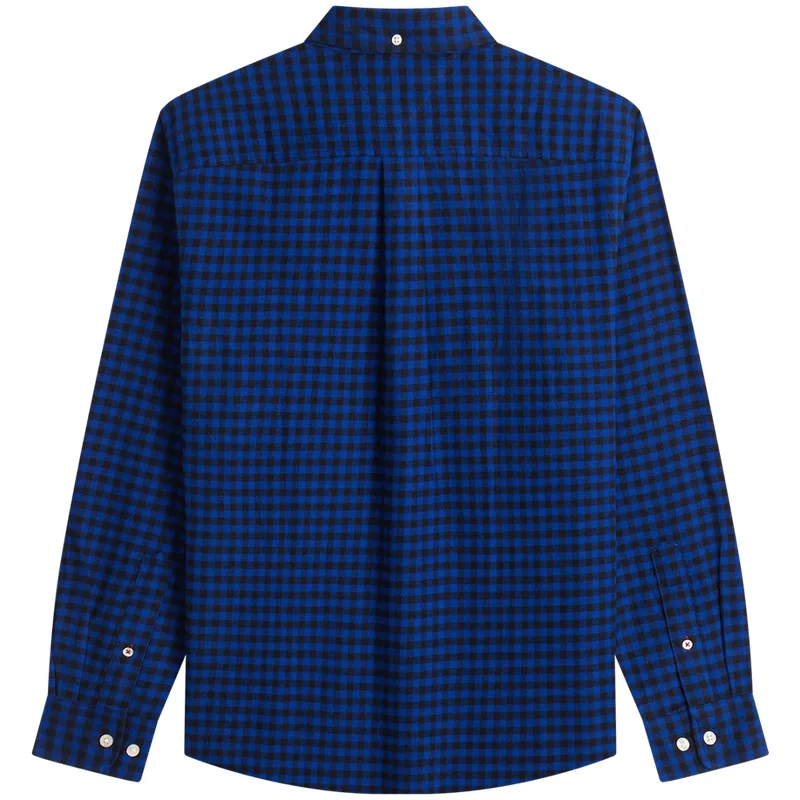 Мужская рубашка с принтом в клетку Tommy Hilfiger, Navy Plaid — фото 4