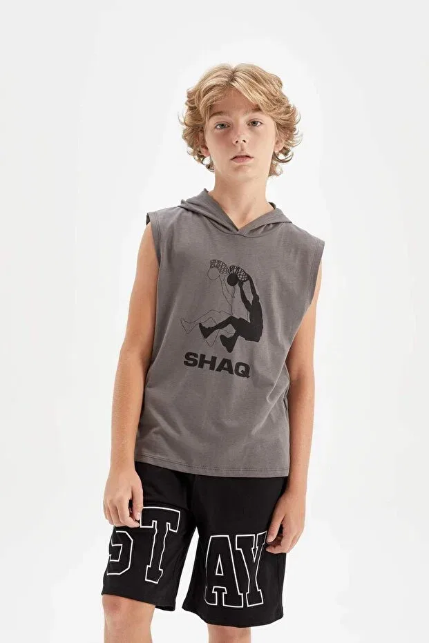 Детское белье для мальчиков с принтом Shaquille O'Neal Hooded Undershirt Defacto, Gray-Gr310 — фото 4