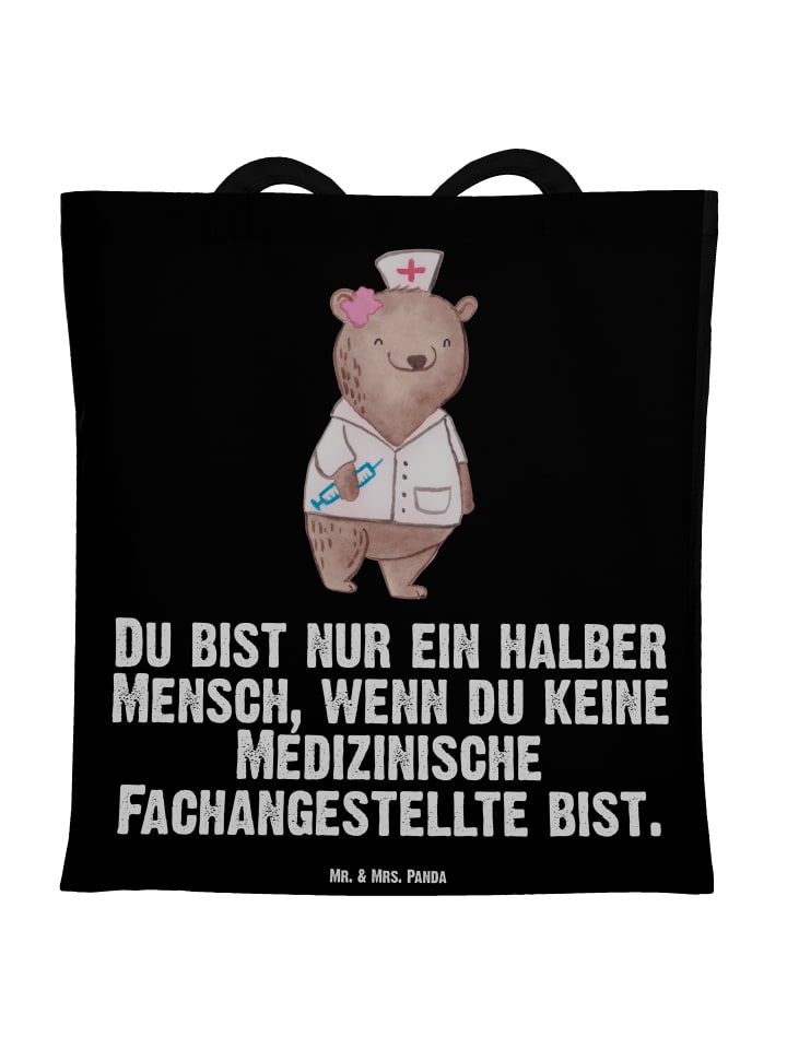 

Сумка Mr. & Mrs. Panda Tragetasche Medizinische Fachangestellte Herz m..., черный