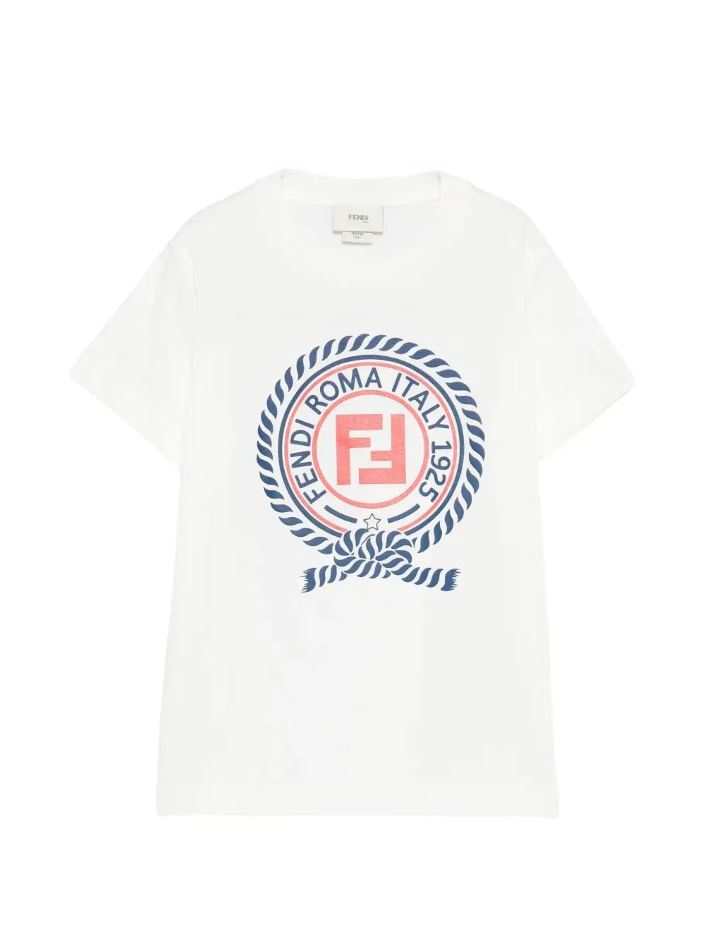 Футболка с логотипом Fendi Kids, белый