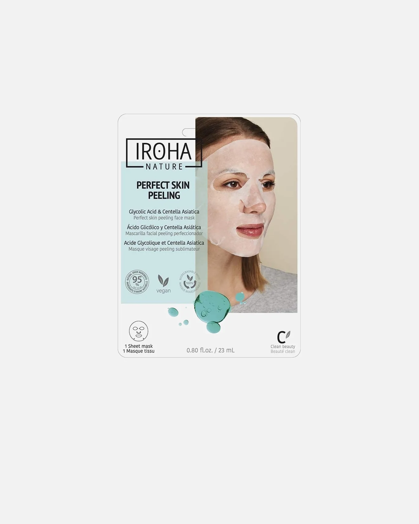 Сыворотка Iroha — Для идеальной кожи, гликолевая кислота и центелла азиатская ироха, 18 мл