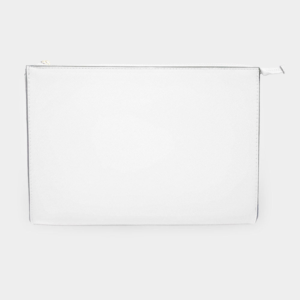 

Клатч из искусственной кожи FASHNZFAB, белый