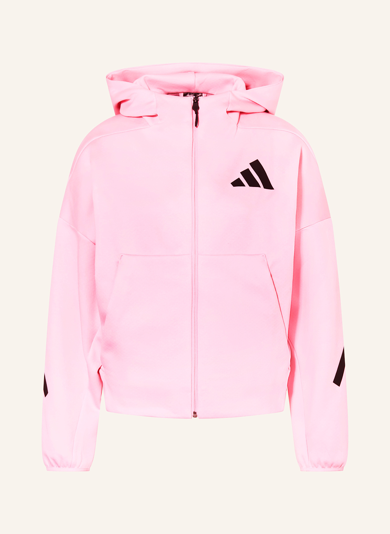 

Толстовка с застежкой-молнией Adidas, розовый