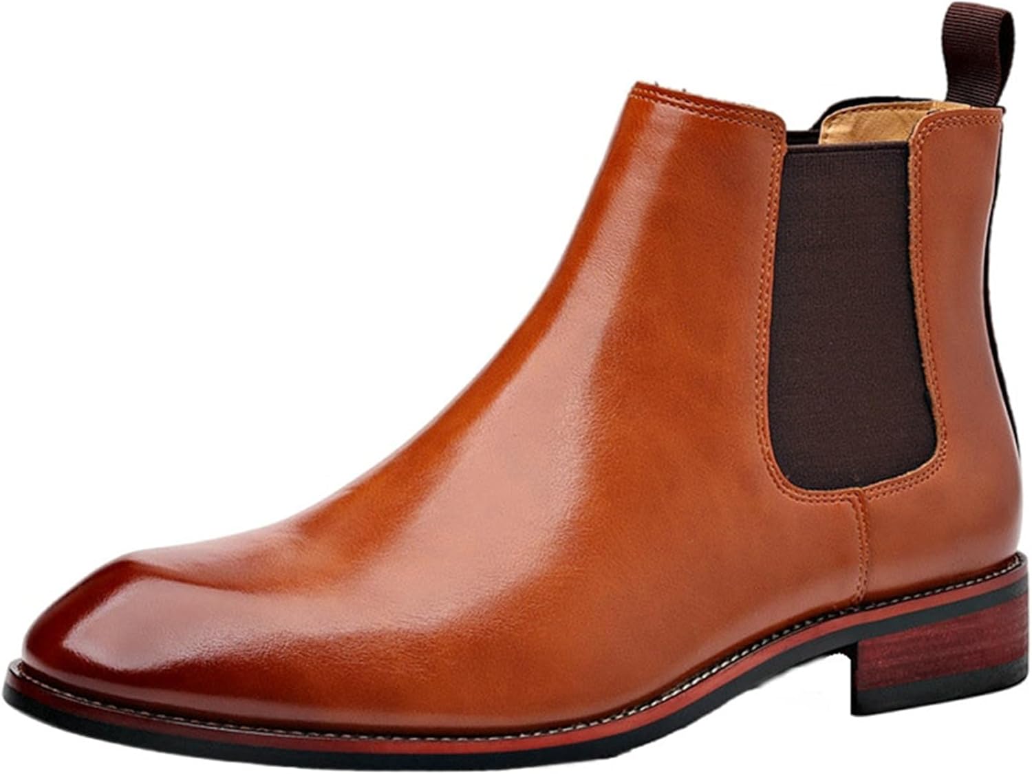 

Мужские ботинки челси SywzXxfybz, классические деловые кожаные туфли, повседневные классические ботильоны Sywzx&Xfybz, коричневый