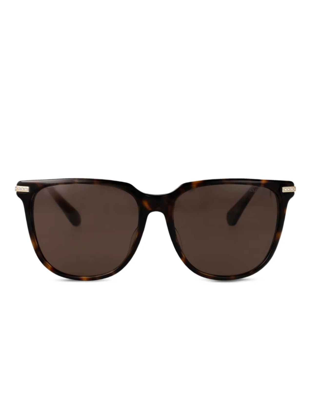 

Swarovski tortoiseshell-frame солнцезащитные очки, коричневый