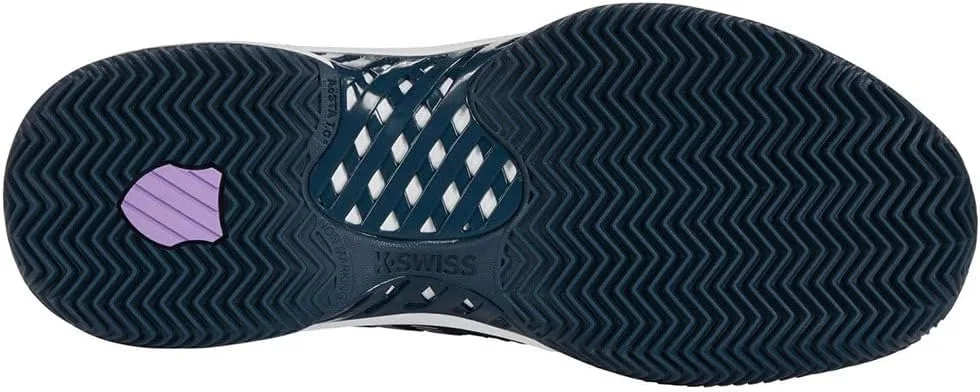 Мужские теннисные кроссовки K-Swiss Performance Hypercourt Express Hb - Highrise/Black/Neon Blaze, белый — фото 2